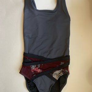 Five Dancewear Barre wrap waist leotard Sz YXL